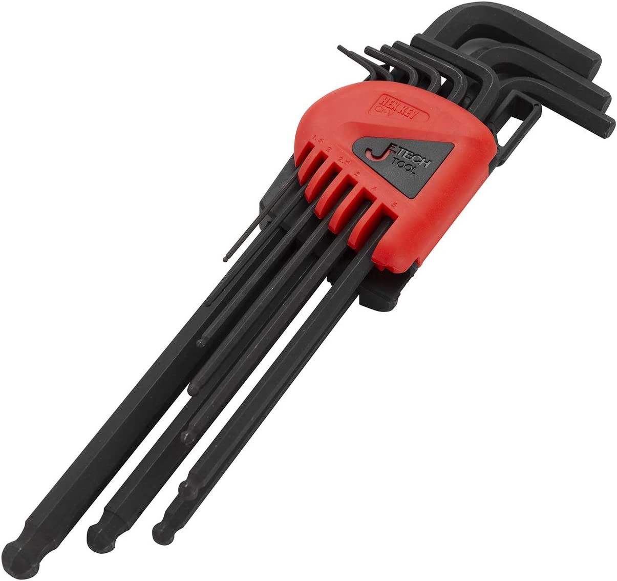 JeTech BL-B9 gömbvégű imbuszkulcs készlet, feketített, max. 235 mm, 9 részes termék fő termékképe