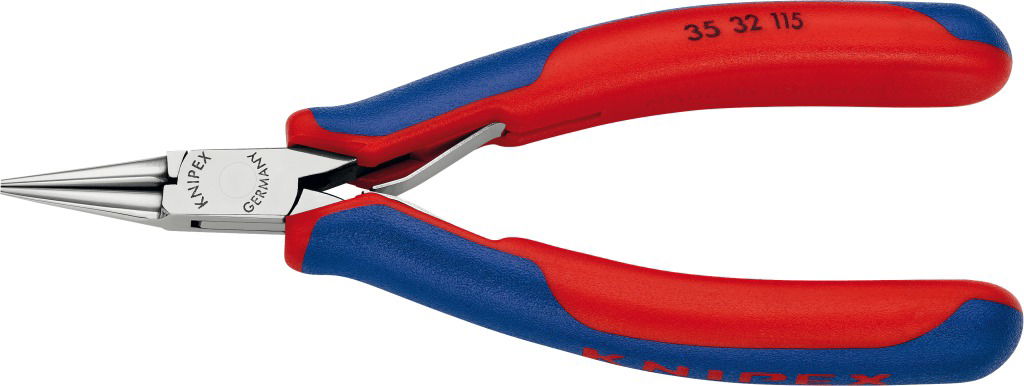 Elektronikai kerekcsőrű fogó, kétkomponensű nyél 115 mm, hegyes termék fő termékképe