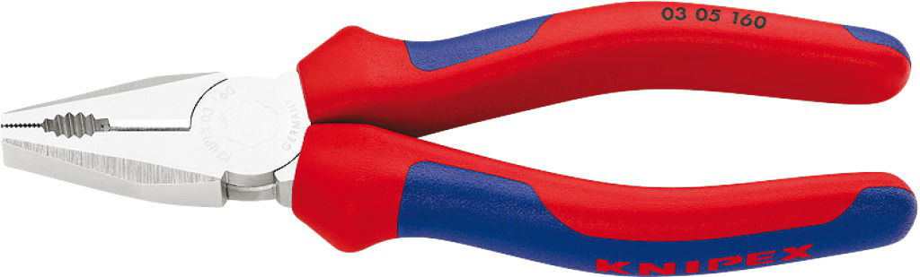 KNIPEX Egyetemes fogó, krómozott fej, kétkomponensű nyél 200 mm termék fő termékképe