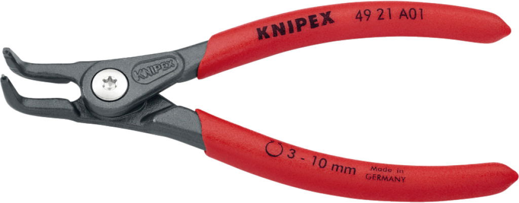 Seegergyűrű fogó, precíziós KH 90°-os, PVC nyél A01 130 mm,  3- 10 mm termék fő termékképe