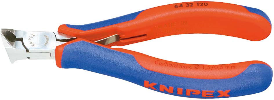 Elektronikai homlokcsípő fogó, ferde vágóél 120 mm/0,5-1,5mm , 15°-os ferde él termék fő termékképe