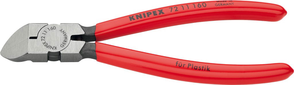 Oldalcsípő fogó, műanyaghoz, hajlított, PVC nyél 160 mm, 45°-os fej termék fő termékképe