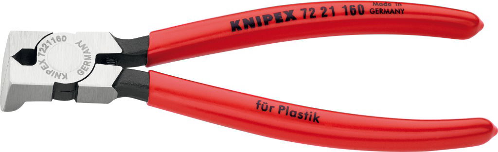 Oldalcsípő fogó, műanyaghoz, hajlított, PVC nyél 160 mm, 90°-os fej termék fő termékképe