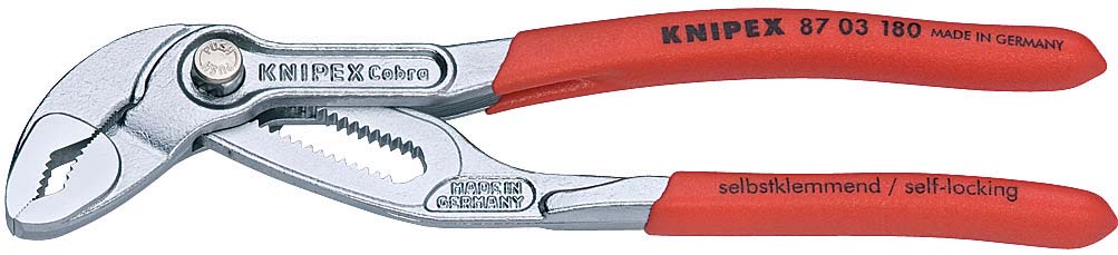 Autóvízpumpa fogó, Cobra, krómozott, PVC nyél 180 mm /36 mm, 1.1/4" termék fő termékképe
