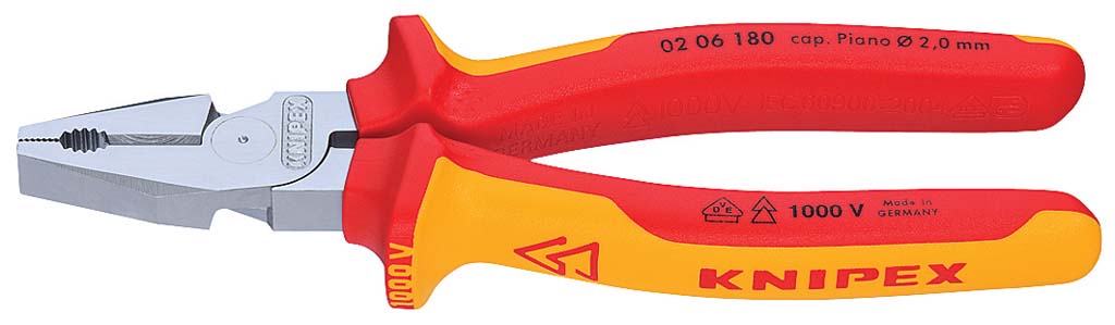 KNIPEX Szigetelt egyetemes fogó, kétkomponensű nyél 1000V 225 mm termék fő termékképe