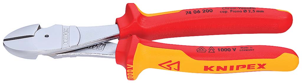 Szigetelt oldalcsípő fogó, ero, kétkomponensű nyél 160 mm, 1000V termék fő termékképe