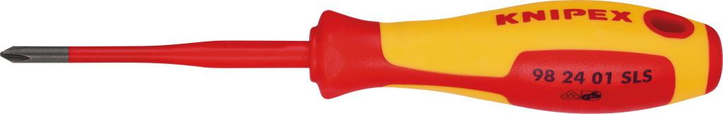 KNIPEX Szigetelt csavarhúzó, Plus-Minus, PH, 1000V PH/S 2 x 100, vékonyított szár termék fő termékképe
