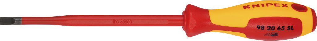KNIPEX Szigetelt csavarhúzó, lapos, vékonyított szár 100x 4,0x 0,8, 1000V termék fő termékképe
