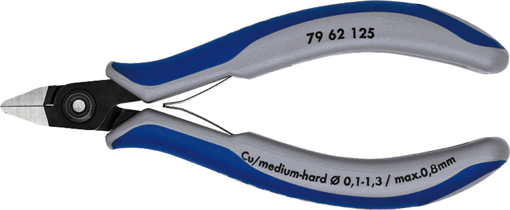 Elektronikai oldalcsípő fogó, precíziós, hegy. fej 125 mm/0,1-1,3 mm termék fő termékképe