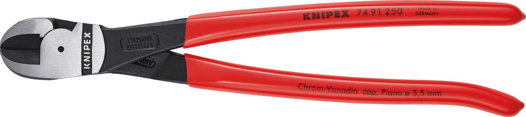 Oldalcsípő fogó, középen vágó, PVC nyél 250 mm/3,5-5,0mm Bliszteres termék fő termékképe