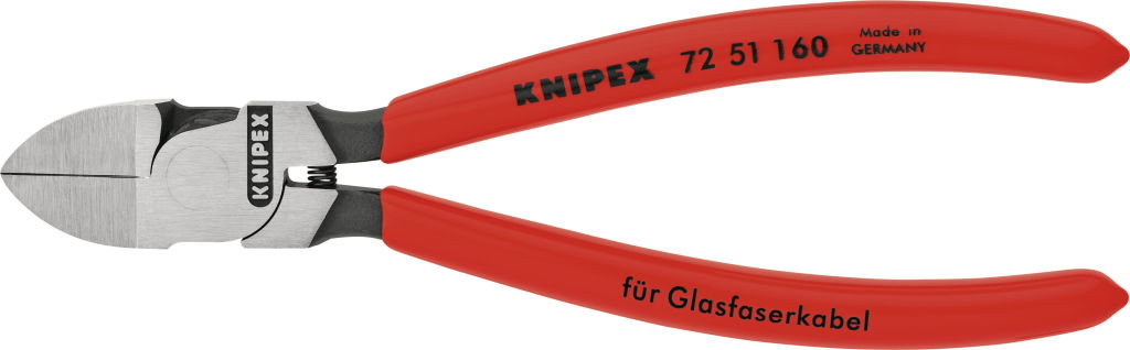 Oldalcsípő fogó, optikai kábelhez, PVC nyél 160 mm termék fő termékképe