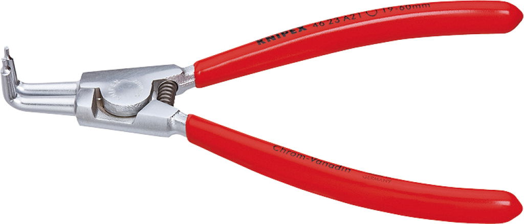 Seegergyűrű fogó KH 90°-os, PVC nyél A21 170 mm, 19- 60 mm, krómozott fej termék fő termékképe