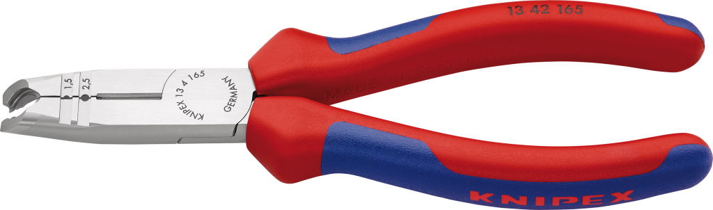 Univerzális kábelköpeny és huzalcsupaszító fogó 165 mm, 8-13mm/ 1,5/2,5mm2, kétkomponensű nyél termék fő termékképe