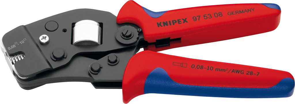 Önbeálló krimpelő fogó, 4 tüskés ( homlok ) 0,08-10 mm2, AWG28-7, érvéghüvelyhez termék fő termékképe