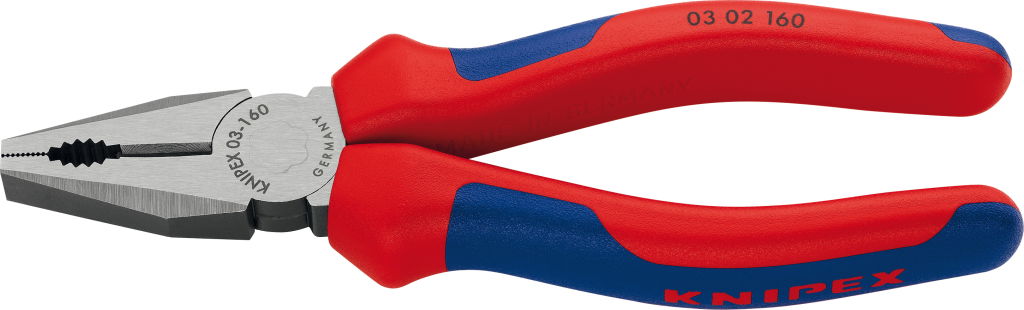 KNIPEX Egyetemes fogó, polírozott fej, kétkomponensű nyél 160 mm termék fő termékképe
