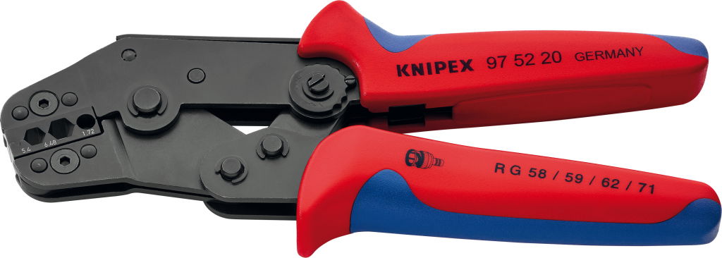 Áttételes krimpelő fogó RG58,59,62,71,223 koax kábelhez termék fő termékképe