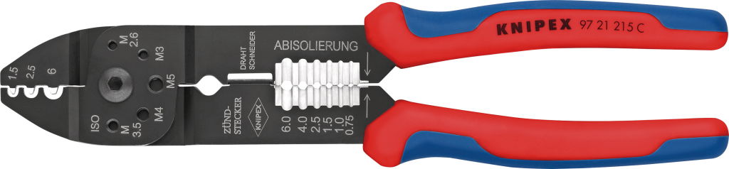 Krimpelő fogó 230 mm, 0,5-6,0 mm2, nem szigetelt kábelsaruhoz termék fő termékképe
