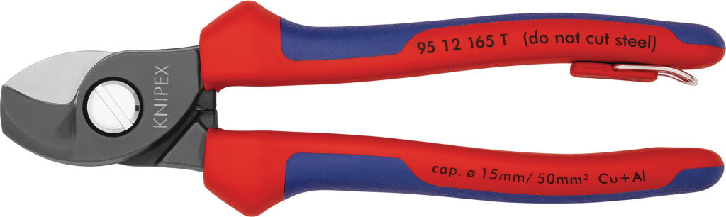 Kábelvágó olló, kétkomponensű nyél 165 mm, d=15/50 mm2, AWG 1/0, leesés ellen bizt. termék fő termékképe