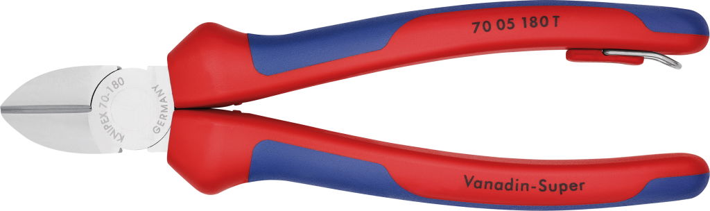 KNIPEX Oldalcsípő fogó, krómozott, kétkomponensű nyél 180 mm/2,5-4,0mm, leesés ellen biztosítható termék fő termékképe