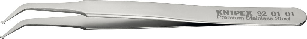 Precíziós szerelő csipesz, SMD technikához, INOX 115 mm, 1,6mm 45°-os hajlított, SM103.SA.1 termék fő termékképe