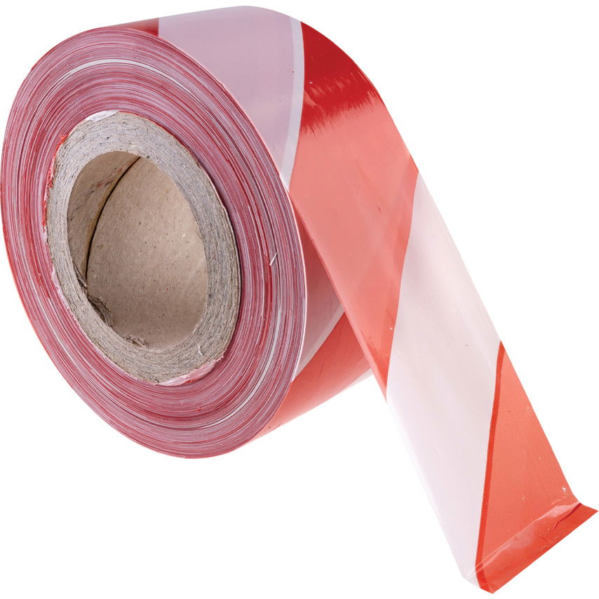 75mm x 500M PIROS/FEHÉR ELKERÍTŐ szalag adagoló dobozban termék fő termékképe