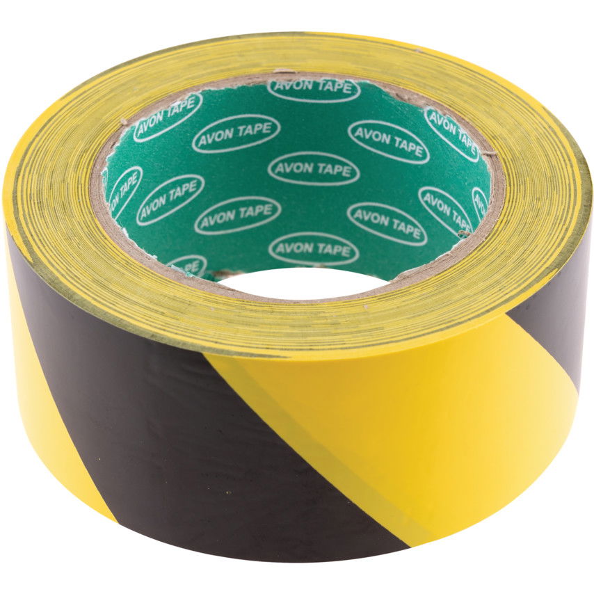 50mm SÁRGA/FEKETE figyelmeztető szalag termék fő termékképe