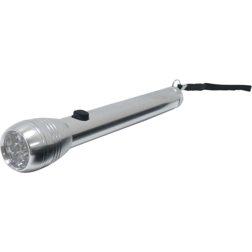 6 LED SZUPER fényes ALU HÁZAS LÁMPA 2XAA termék fő termékképe