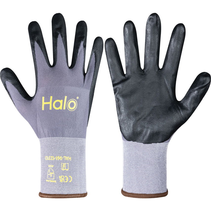 18-AS szövetsűrűségű kesztyű A tenyérrészen HABOSÍTOTT nitrilbevonattal 10 termék fő termékképe