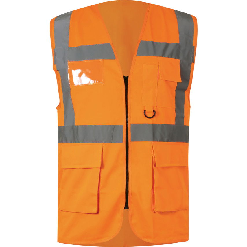 HI-VIS láthatósági ÜGYVEZETŐ kabát  (EN20471)NARANCS - 3XL termék fő termékképe