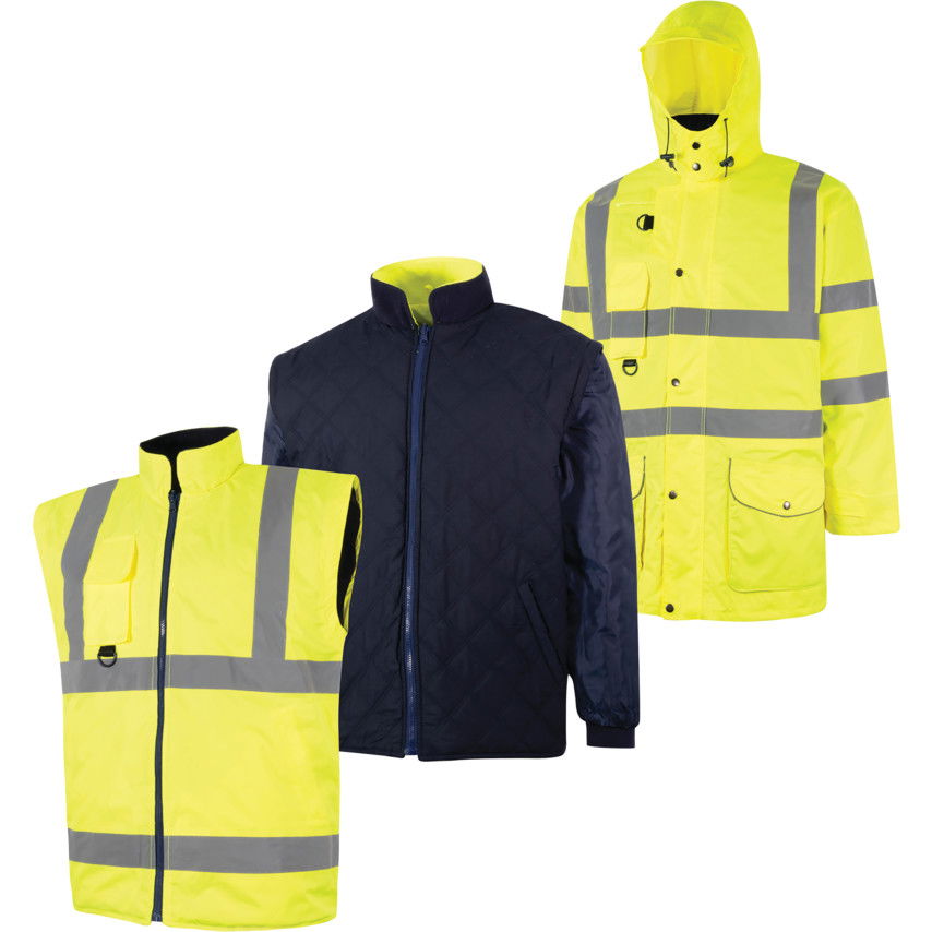 Vízálló & LÉLEGZŐ HI-VIS kabát közepes termék fő termékképe