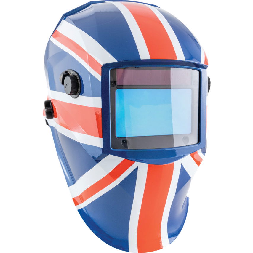 KWH100U nagy LÁTÓSZÖGŰ SISAK HEGESZTÉSHEZ és KÖSZÖRÜLÉSHEZ UNION JACK termék fő termékképe