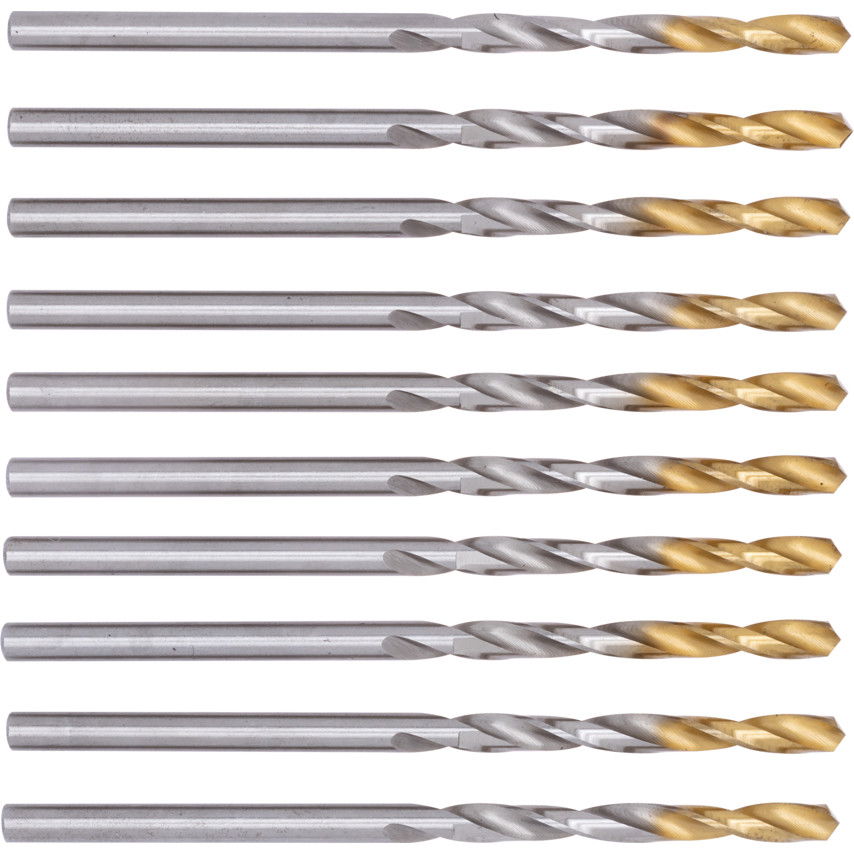 3.00mm normál hosszú fényes HSS csigafúró TIN bevonatú heggyel termék fő termékképe