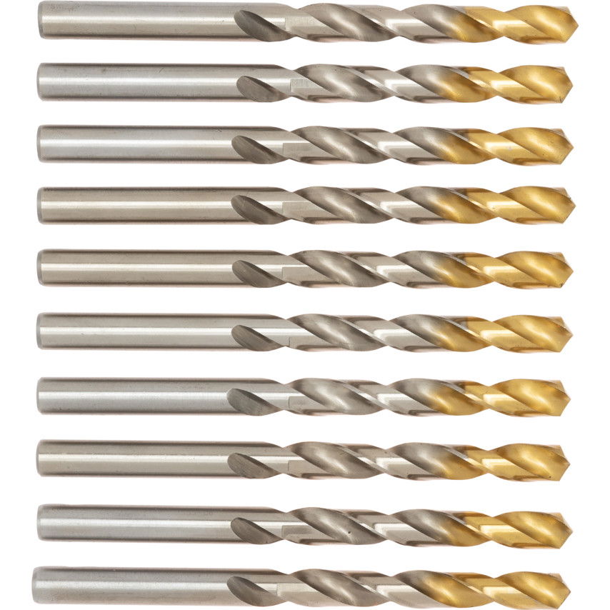 8.50mm normál hosszú fényes HSS csigafúró TIN bevonatú heggyel termék fő termékképe