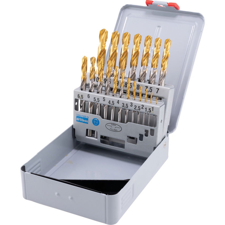 1-10.00mm x 0.5mm HSS-TIN fúrókészlet 19 darabos termék fő termékképe