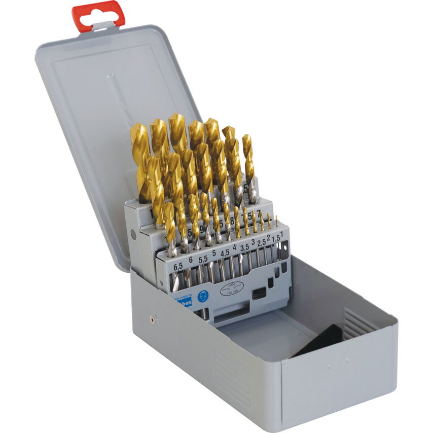 1-13.00mm x 0.5mm HSS-TIN fúrókészlet 25 darabos termék fő termékképe