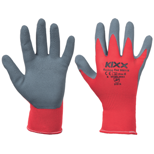 CERVA ROCKING RED kesztyű nyl, latex tenyérrel termék fő termékképe