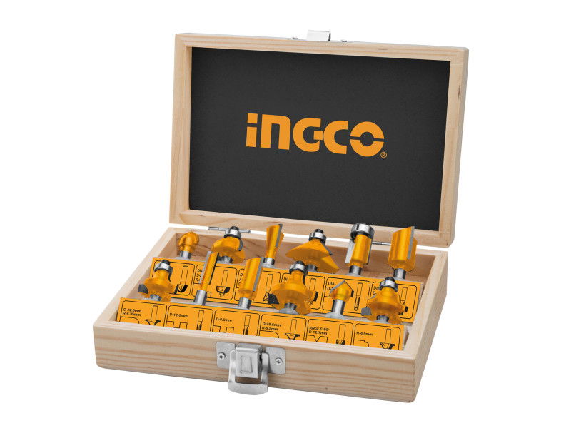 INGCO Felsőmaró készlet 12 részes 6 mm termék fő termékképe