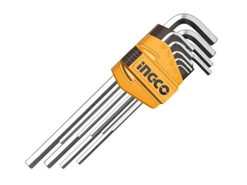 INGCO Hosszú imbuszkulcs készlet 9 részes 1,5-10 mm S2 termék fő termékképe