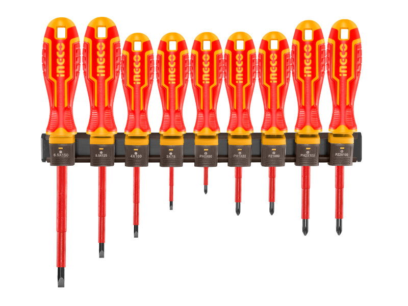 INGCO Csavarhúzó készlet 9 részes mágneses 1000 V-ig szigetelt termék fő termékképe