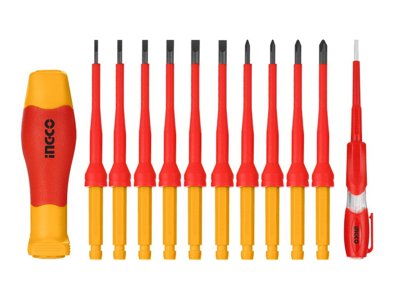 INGCO Csavarhúzó készlet 12 részes 1000 V-ig szigetelt termék fő termékképe