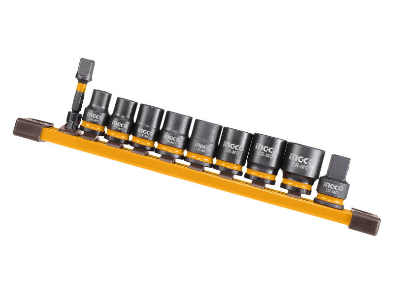 INGCO Gépi dugókulcs készlet 10 részes 3/8" 8-19 mm CrMo termék fő termékképe