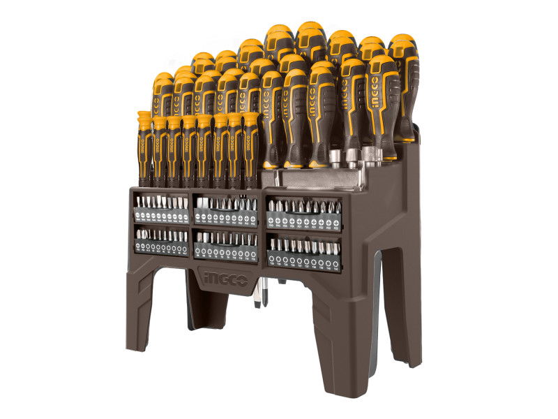 INGCO Csavarhúzó és bit készlet 100 részes mágneses CrV termék fő termékképe