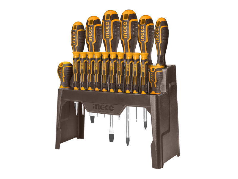 INGCO Csavarhúzó készlet 18 részes mágneses CrV termék fő termékképe