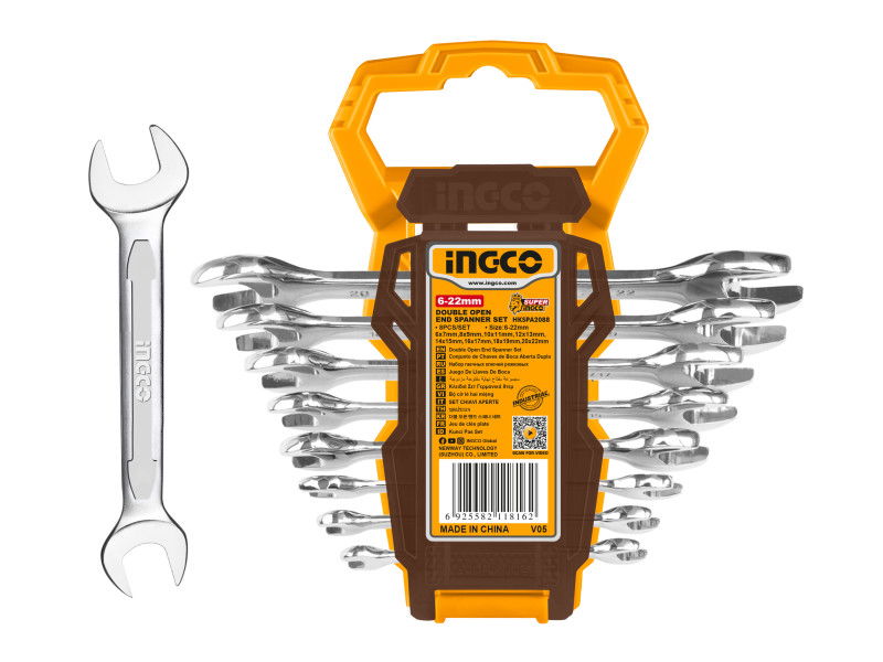 INGCO Villáskulcs készlet 8 részes 6-22 mm CrV termék fő termékképe