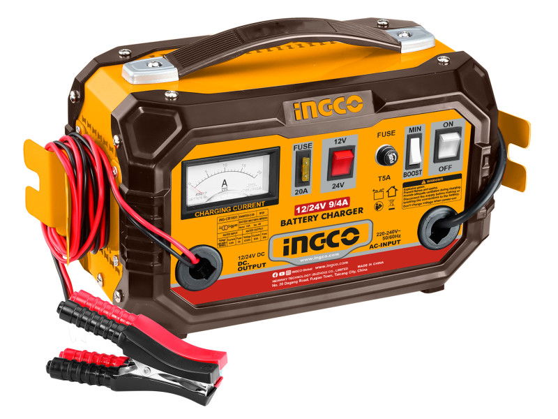 INGCO Akkumulátor töltő 12/24 V 9/4 A 28-180 Ah termék fő termékképe