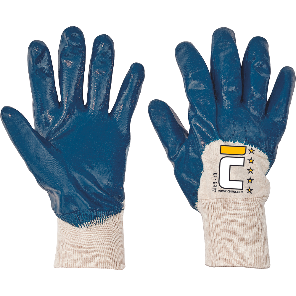 CERVA ATER nitrilre félig mártott kötött kesztyű termék fő termékképe