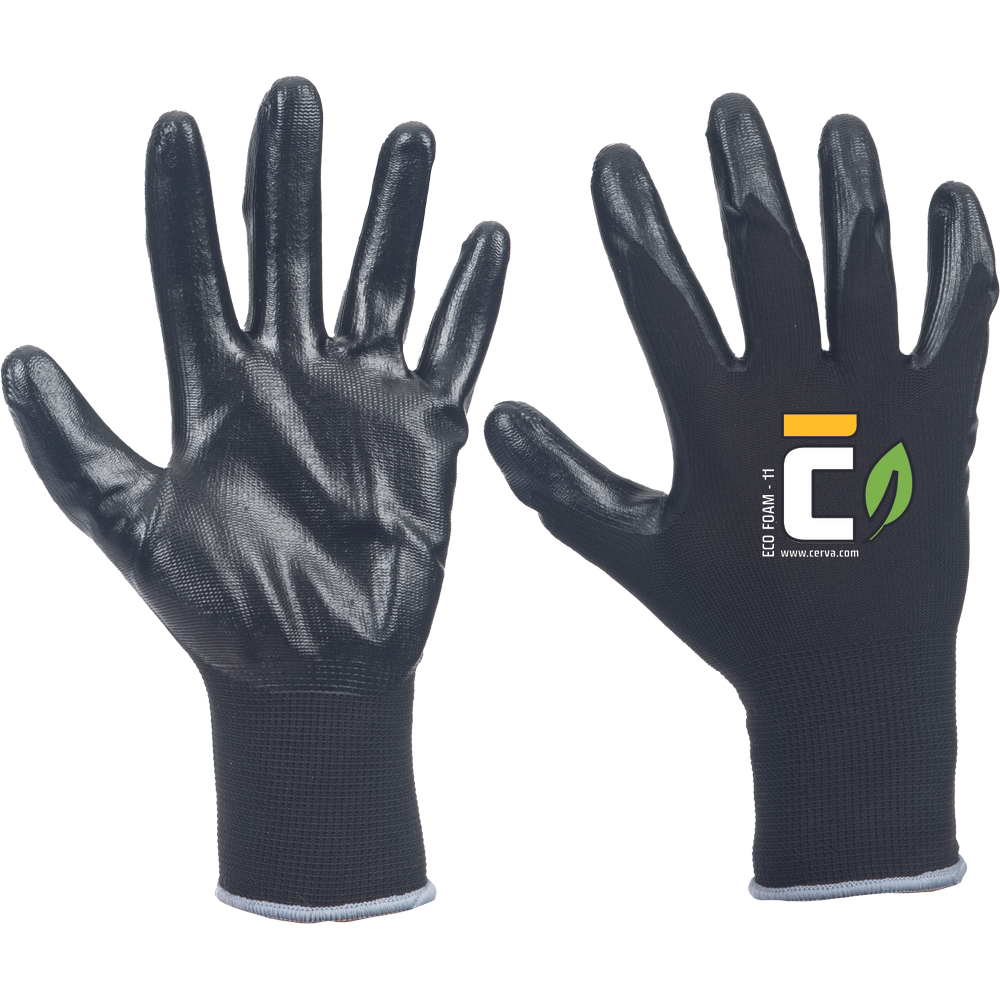 CERVA ECO foam kesztyű fekete termék fő termékképe