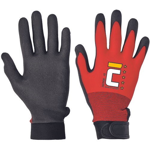 CERVA JACDAW piros mártott nylon kesztyű termék fő termékképe