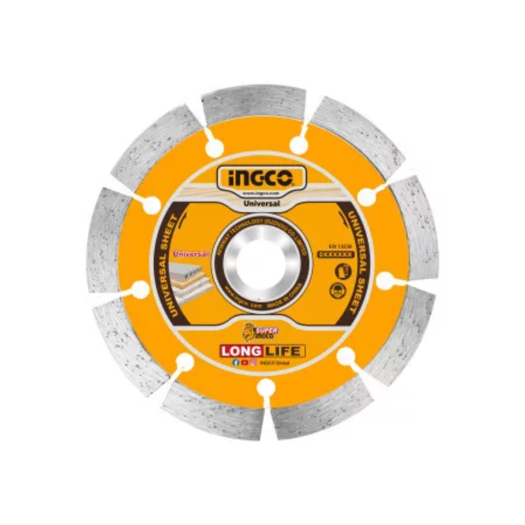 INGCO Gyémánt vágókorong 115 x 10 x 22,2 mm szegmentált termék fő termékképe