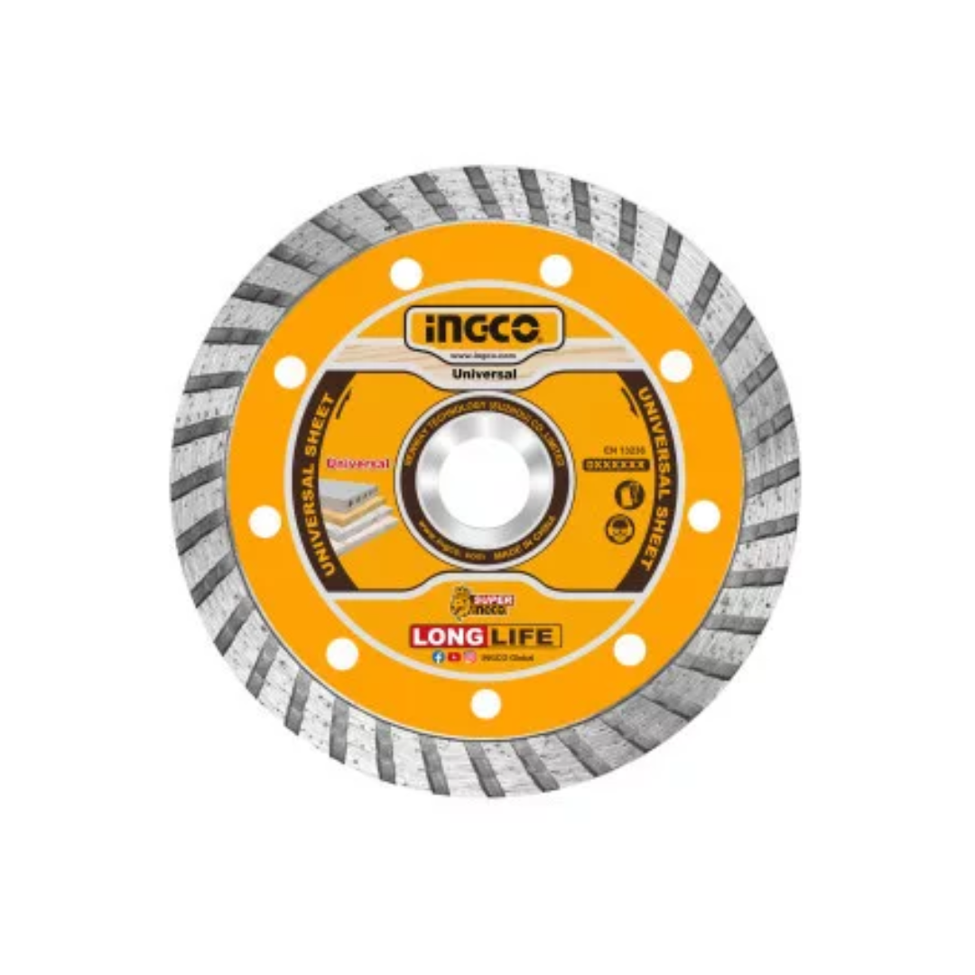 INGCO Gyémánt vágókorong 115 x 10 x 22,2 mm turbó termék fő termékképe